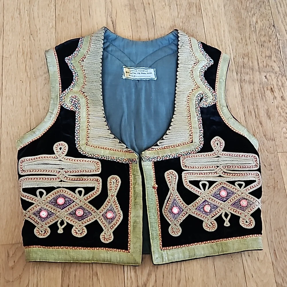 Vintage Ottoman velvet rock n roll vest